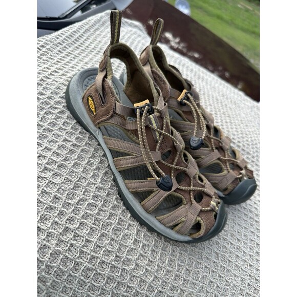 Keen Whisper Closed Toe Waterproof Sandals Sporty 1003713 Brown Fabric Womens 8 - Picture 5 of 9